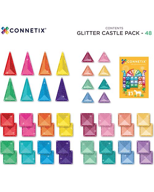 Castle Glitter Pack- 48 Pezzi