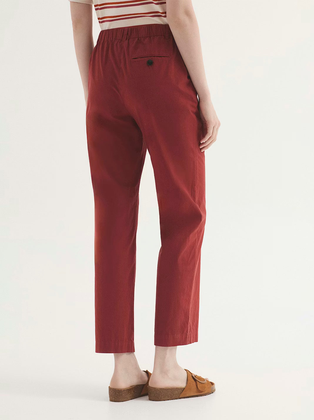 Pantaloni Popeline - Terracotta