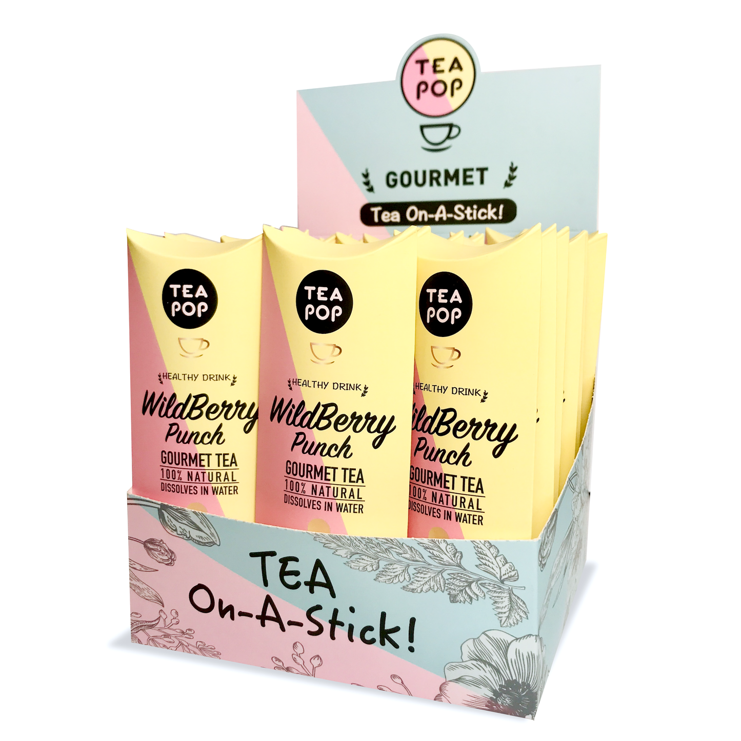 WildBerry Punch Gourmet TEA su stecco! (vassoio per bastonci