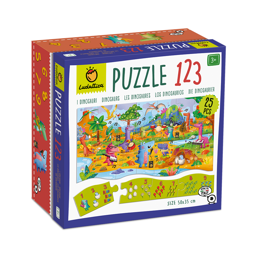 Puzzle 1 2 3 - I dinosauri