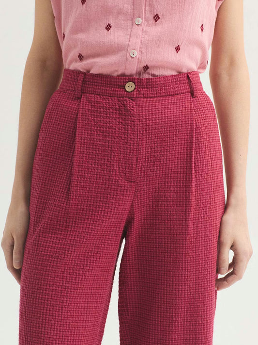 Pantaloni Mini Check - Rosso
