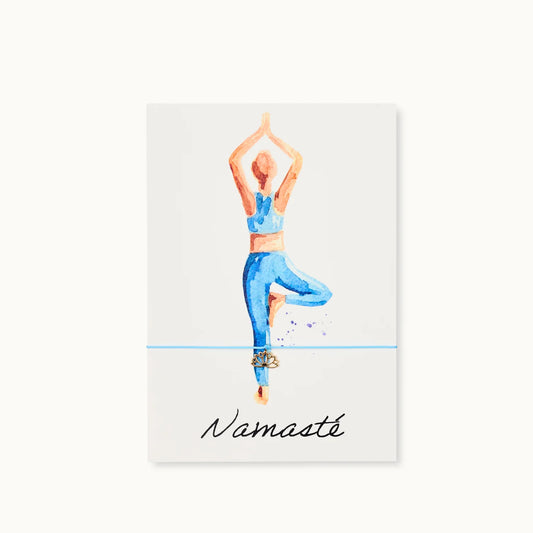 Biglietto con braccialetto: Namaste