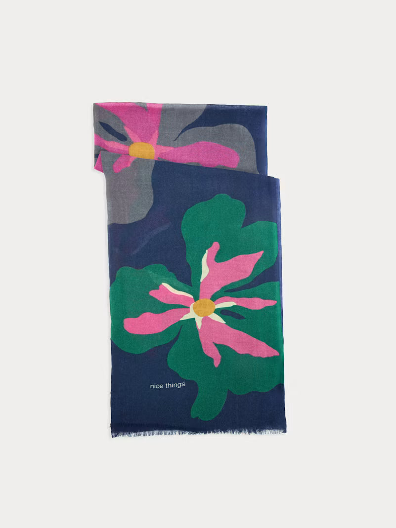 Bold Flower - Navy