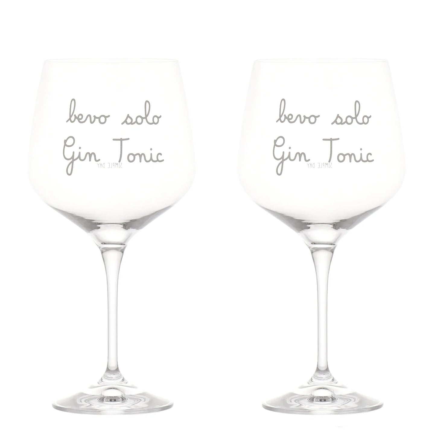 Set 2 calici - Bevo solo Gin Tonic