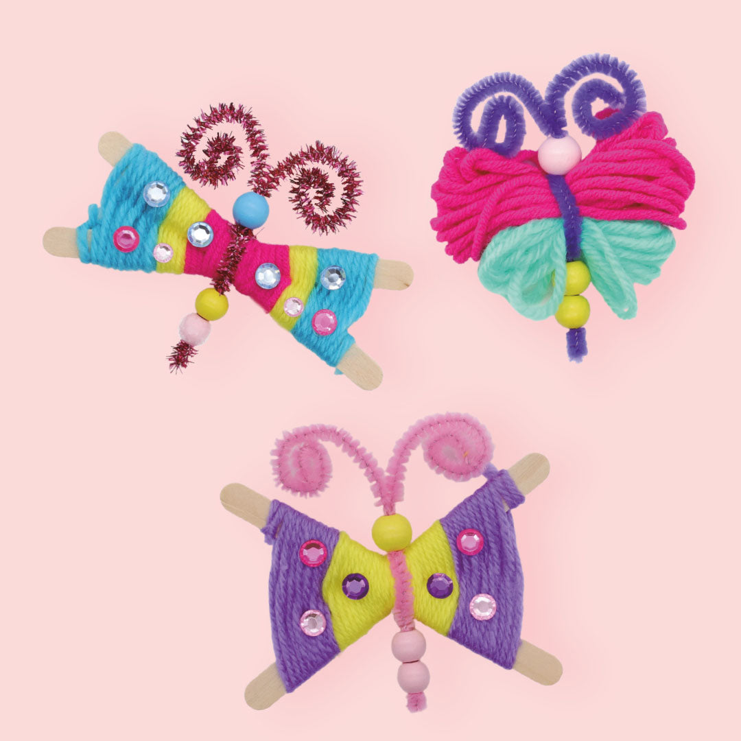 Crea farfalle di lana