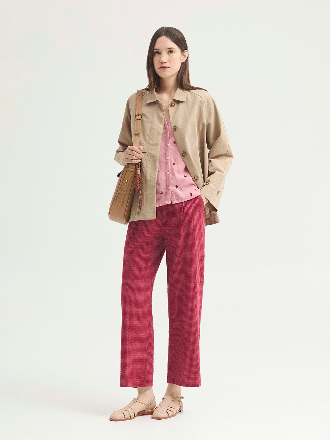 Pantaloni Mini Check - Rosso