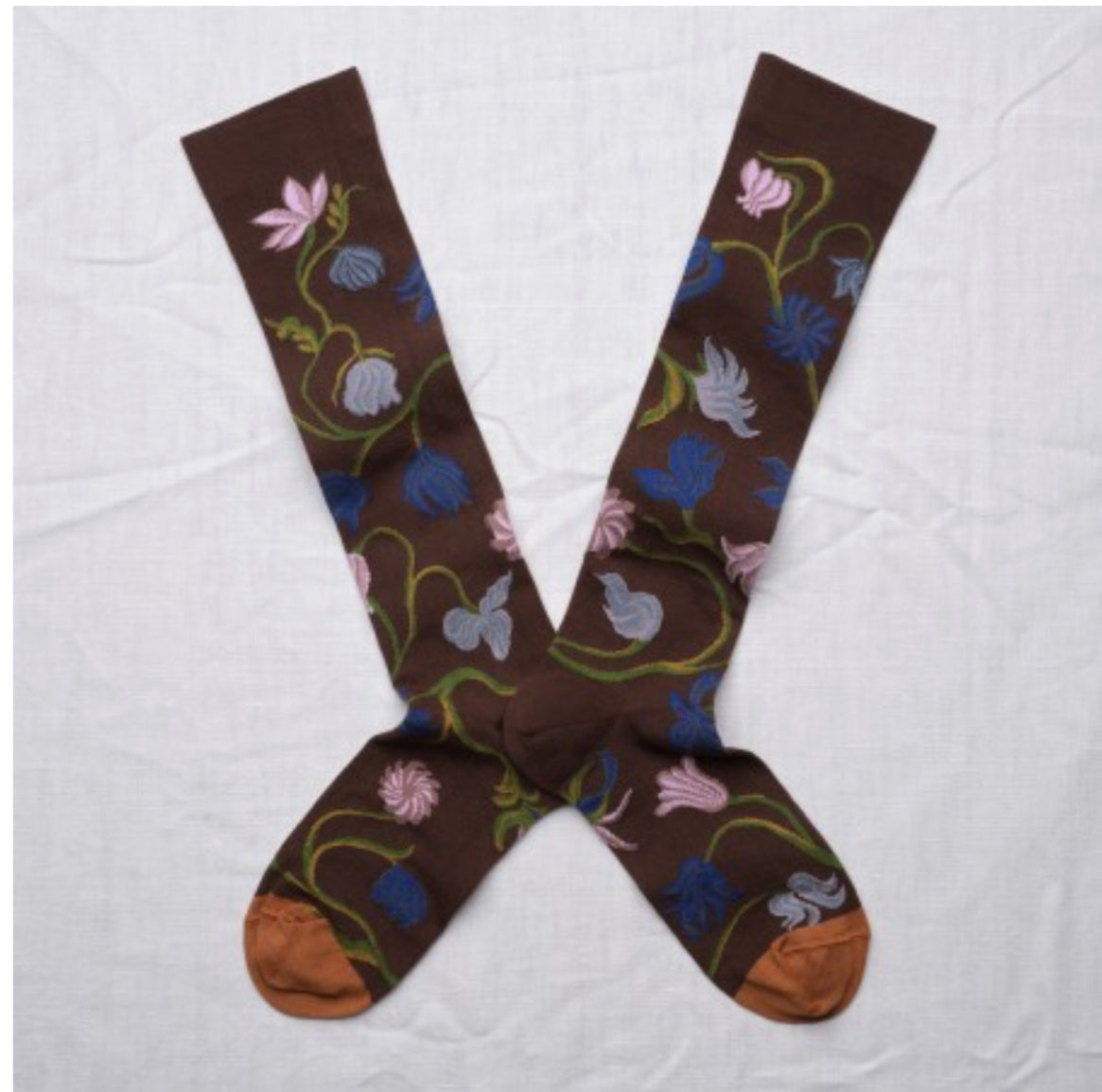 Mi-Bas Fleurs Chataigne