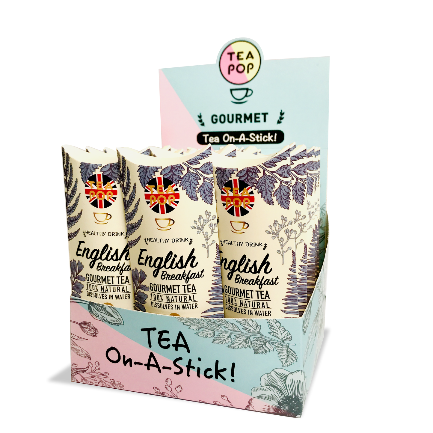 English Breakfast Gourmet TEA on-a-stick! (vassoio per basto