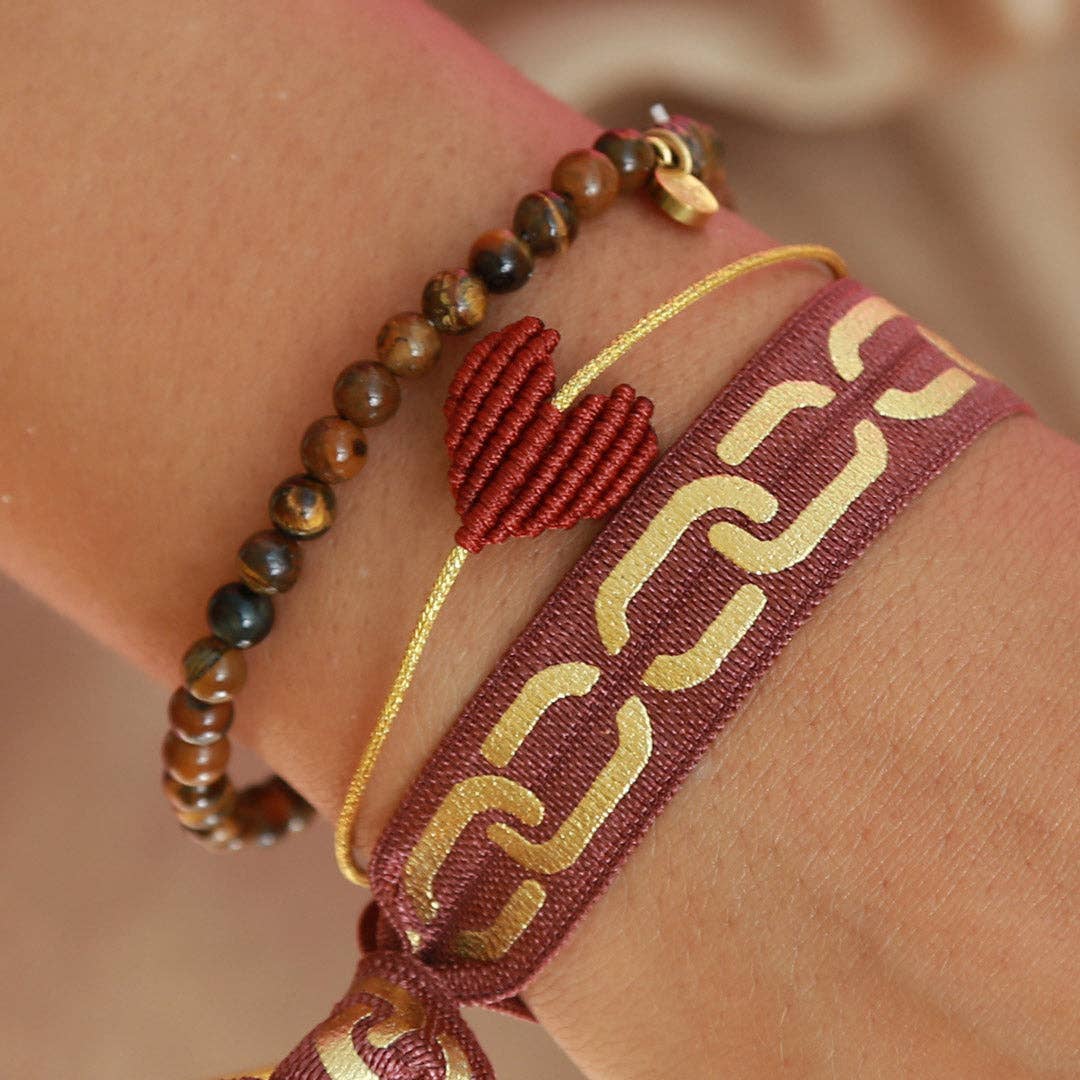 Bracciale Cuore - Bordeaux