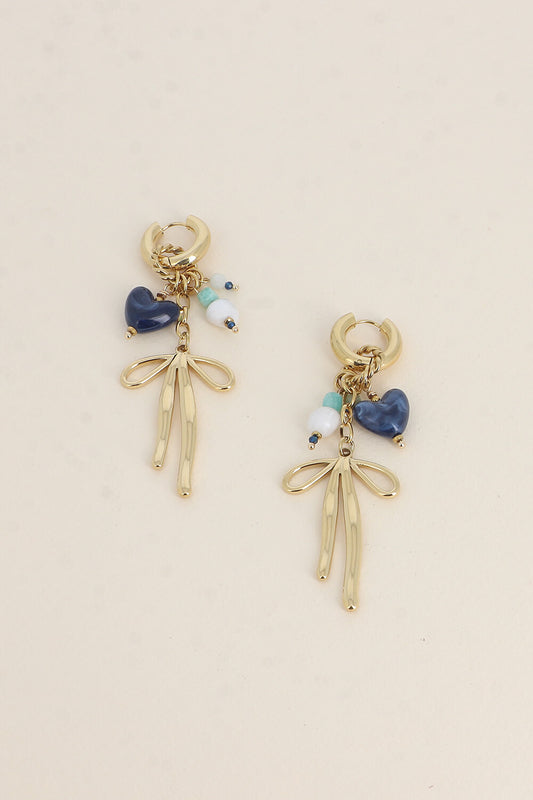 Orecchini - Fiocco blu