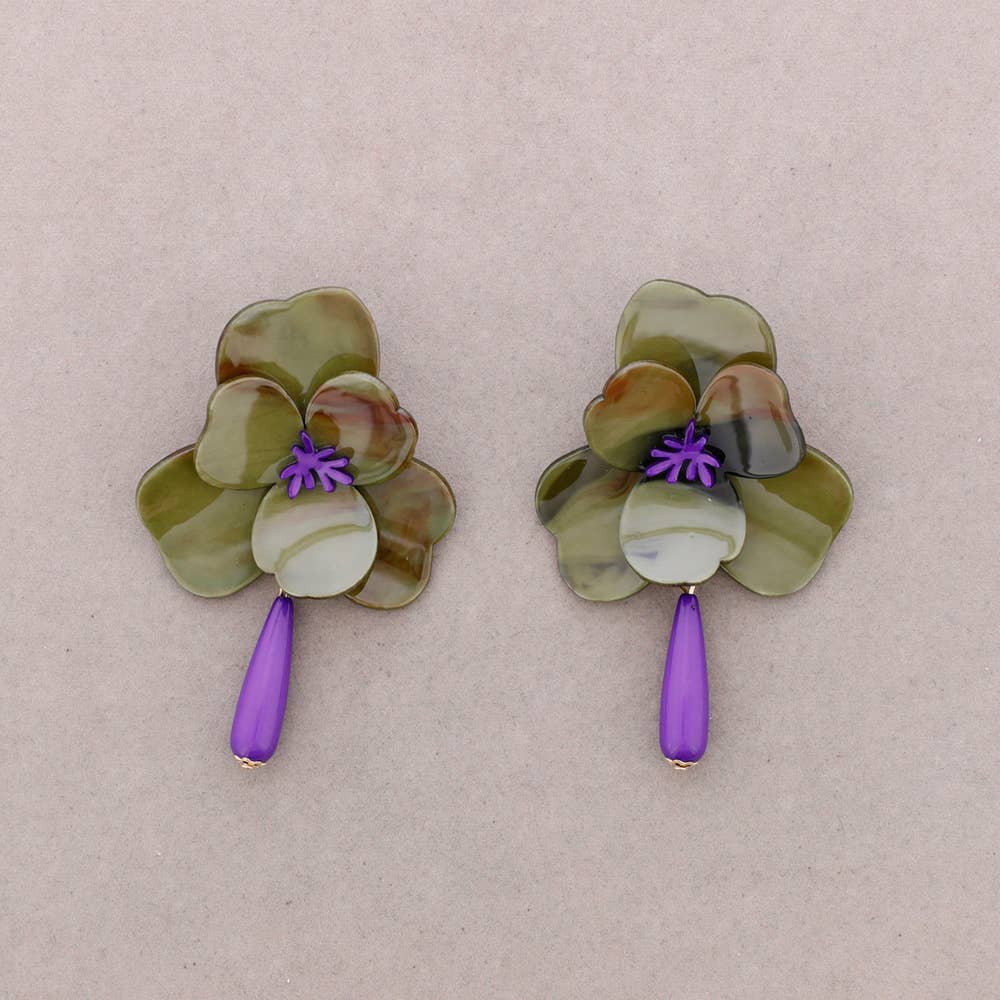 Fiore resina - Verde